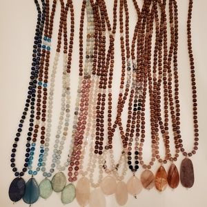 Handmade semi precious stone & sandalwood mala